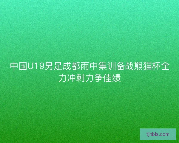 中国U19男足成都雨中集训备战熊猫杯全力冲刺力争佳绩